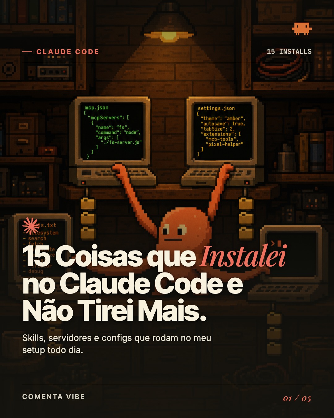 15 coisas que instalei no Claude Code